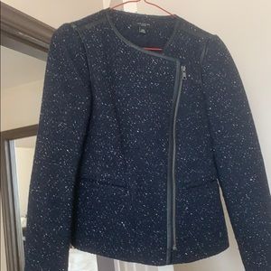 Ann Taylor Midnight Blue Textured Blazer